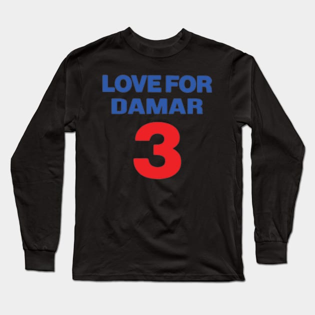 Damar Hamlin - Hamlin - Love For 3 - Love For Hamlin - Pray for Damar Hamlin Long Sleeve T-Shirt by KaniaAbbi